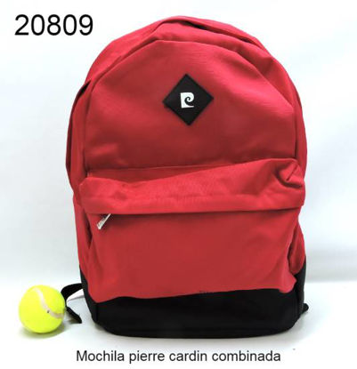 Imagen de MOCHILA PIERRE CARDIN COMBINADA NEGRA/ROJA/VERDE/AZUL 1.26
